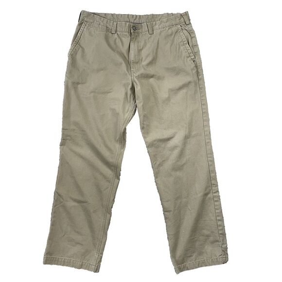 Duluth‎ Trading Pants Men's 40x32 Beige Standard Fit Work Wear Chinos - Picture 2 of 14